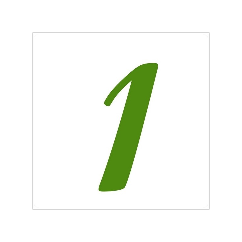 Numer na dom Decal - Mazak zielony